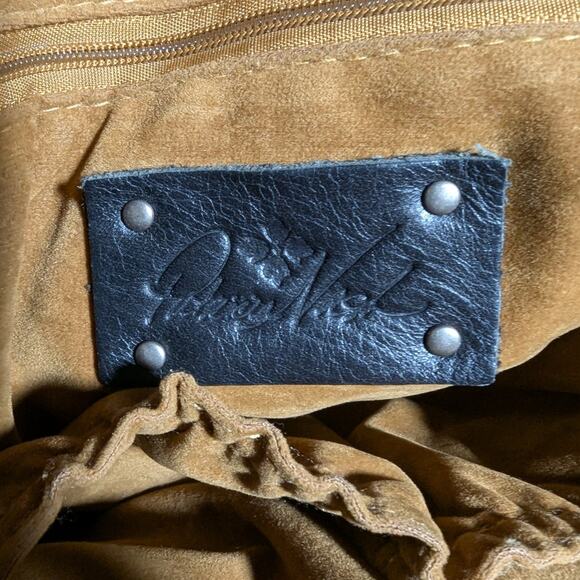 Patricia Nash Poppy Black Leather Top Handle Top Zip Organizer Shoulder Tote Bag - Picture 6 of 6